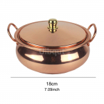 18cm/20cm/22cm/24cm Puhta Vasest Poti Majapidamise K&auml;sitsi Valmistatud Kahe K&otilde;rvaga Keedupott &Uuml;hilduv Induktsiooni- ja Gaasipliitidega K&ouml;&ouml;gitarve Kaane All 18cm 1.5L
