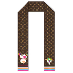 Louis Vuitton x Takashi Murakami Superflat Character Bandana Pruun Naistele T&auml;navamood M96083 Shopping Bag