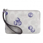 Coach NurgaLukuga 15 Mustika Prindiga Logo L&otilde;uend Ja Ringlusse V&otilde;etud Nahast Randmekott Sidur Mini Naiste Sidur H&otilde;bedane Kriit Helelilla CR817-SVWPY Basic Set (Bag+Dust Bag)