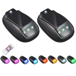 P&auml;ikesetoiteliline RGB Strobe Valgus Auto Katusele Kaugjuhtimispuldiga P&auml;ikesetoitelised Kabiinivalgustid Puurimist ei vaja Veoauto Mootorratta S&otilde;iduki &Ouml;ise S&otilde;idu jaoks black