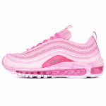 Nike Air Max 97 V&otilde;rk Kulumiskindel Hingav Tasakaal Madal L&otilde;ige Jooksukingad Unisex Roosa Valge 921826-101(TeamTen-) 43