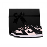 Nike Dunk Coverage Slip Resistant Abrasion Resistant Low top Skateboard Shoes Women's Black Pink CW1590-100(Team-59SBOX) 36