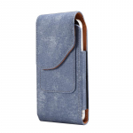 Universaalne nahast meeste v&ouml;&ouml;kotike iPhone 16 15 14 13 Pro Max Samsung S25edge S25Ultra S24FE Xiaomi mobiiltelefoni v&ouml;&ouml;klamber 17CM-8.7CM-1.8CM sinine