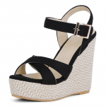 Naiste Kiiludega Sandaalid Platvorm Suvekingad Moodsad Kontsad Gladiaatorsandaalid Vabaaja Peokingad Naiste Pl&auml;tud Suur Suurus 44 34 must