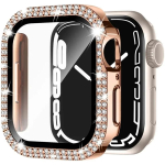Klaas+Teemant Kate Apple watchi korpusele 40mm 44mm 41mm 45mm 38mm 42mm Bling Bumper Kaitse iWatch seeria 9 3 5 6 7 8 se korpus 42mm roosa kuldne v&auml;rv