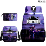 3 tk Aktiivsus Fortnite Seljakotid Anime Kerge Lihtsalt Kasutatav S&uuml;learvuti Koolikotid Noorem-vanem Pikk Kooli&otilde;pilased Mochilas Reisikott 3pcs purple