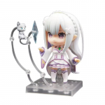 Nendoroid Re Zero Emilia 751 Q Versioon Liigutatav Anime Kuju N&auml;o Vahetus Armas Kogutav Nukk Laua Kaunistus Kingitus Kapuutsiga