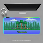 Terraria hiirematt RGB m&auml;nguri hiirematt Lauamatt HD m&auml;nguri suur LED-valgustusega XXL hiirematid RGB600x300x3mm