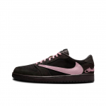Travis Scott x Jordan Air Jordan 1 Polsterdus Libisemisvastased Madalad Vintage Korvpallijalatsid Unisex Roosa Pruun DM7866-202(Meeskond-) 41