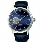 SEIKO Presage seeria 50 meetrit veekindel automaatne/manuaalne mehaaniline liikumine nahkrihm 40,5 mm meeste k&auml;ekell sinine sihverplaat SSA405 sinine