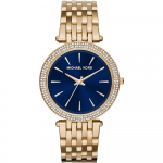 Michael Kors MK3406 Darci Sinise sihverplaadiga naiste k&auml;ekell 91011100 kuld