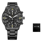 CITIZEN Eco-Drive Kronograaf Terasrihm P&auml;ikeseenergia Kvarts Terasrihm 44mm Meeste K&auml;ekell Must Ketas CA0695-84E must