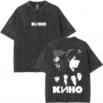 Pestud Vintage Kino Viktor Tsoi Graafilised T-s&auml;rgid Mehed Naised Vabaaja Puuvillased &Uuml;legabariidilised T-s&auml;rgid Meeste Klassikaline Vene Rock Streetwear S
