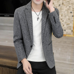 S&uuml;gis- ja talvine uus triibuline &uuml;likond vabaaja &uuml;likond Korea versioon Slim Fit &uuml;likond, mood meeste jaoks M