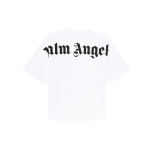 Palm Angels SS21 Klassikaline Logo &Uuml;le T-s&auml;rk 'Valge Must' Meeste PMAA002R21JER0010110 XS black