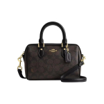 K&auml;ekott Rowan 18 Klassikaline Monogramm Prindi T&otilde;mblukuga Suletav Kaetud L&otilde;uendist &Otilde;lakott Crossbody T&otilde;mblukuga Kott V&auml;ikesed Naiste kotid Pruun CW329-IMXAQ Gift Box Set (Basic Set+Yellow Box) black