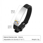 Personaalne autism Aspergeri s&uuml;ndroomi k&auml;ev&otilde;ru v&auml;ikesele poisile t&uuml;drukule, graveeritud meditsiinilise hoiatus-ID reguleeritav silikoonk&auml;ev&otilde;ru graveeritud kingitus