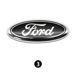 Ford Metall K&otilde;ik Suurused Logo For Focus Mondeo Edge Ecosport Fiesta Fusion Tagumine Pagasiruumi Embleem Metallist Kate Kleebis M&auml;rk Klassikaline Sinine 17.5X7.5cm black