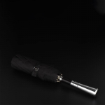 Luksuslik kokkupandav vihmavari Tuulekindel Suur Metallist H&otilde;bedane K&auml;epide P&auml;ikesevari Vihmavarjud Meestele &Auml;ri Vihmavarjud Paraplu Kingitus SY413 (Black,Aluminum&8K) must