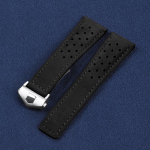 20mm 22mm K&auml;epael Tag Heuer Connected 45 jaoks, Carrera jaoks, Monaco jaoks, Nahast Asendusrihm, Matistatud Veisenahk, Universaalne Aksessuaar 22mm black