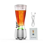 2-in-1 joogidosaator BT-k&otilde;lariga 2,5L joogianumad peole, baari, v&auml;rviliste LED-tuledega Valge L valge