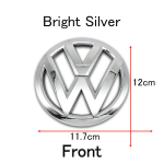 Uus 2026 VW Polo 2011 2012 2013 jaoks 120mm 110mm Auto Logo Embleem Kapott Esimene Tagumine Saba M&auml;rgis Tagumine Rinnam&auml;rk Asendus Tarvikud 6R0 853 600A NL9 gray