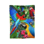 Papagoid Tekid Pehme Soe Flanell Visketekk Voodipesu Voodi Elutuba Piknik Reisimine Kodu Diivan 75x100cm (30x40inch)