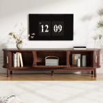 165 x 39,5 x 46 cm, Pruun TV-kapp liuguksega, Allapoole avanev &otilde;&otilde;nesuks, Sobib kuni 65-tollisele telerialusele, Toetavate jalgadega 165 x 39.5 x 46 cm pruun