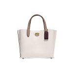 COACH Willow krobeline nahast kott, ostukott, k&auml;ekott keskmine naiste valge C8561-B4CAH One Size 1 gray