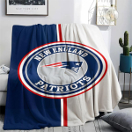 New England Patriotsi tr&uuml;kitud flanellitekk, pehme visketekk magamistoa diivani jaoks, pestav, f&auml;nnitooted, suurep&auml;rane kingitus. 130cmx150cm