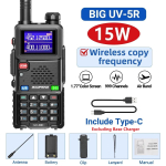 Baofeng uuendatud UV-5RH 10W raadiosaatja &otilde;hukanali traadita sageduse kopeerimisega pika leviga Type-C laadijaga UV 5R amat&ouml;&ouml;rraadio US