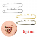 5 tk. Mitmev&auml;rviline 3 auguga pross ehete valmistamiseks DIY tarvikud K&auml;sitsi valmistatud n&otilde;elad ja prossid naistele pronksi