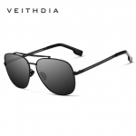 VEITHDIA br&auml;ndi roostevabast terasest p&auml;ikeseprillid polariseeritud UV400 meeste kandilised vintage p&auml;ikeseprillid meeste prillide tarvikud meestele 2493 must