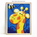 5D DIY Teemantmaaling Cartoon Bee T&auml;is &uuml;mmargune Rhinestone Pilt Tikandid Teemant 20X30