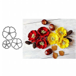 Metalli l&otilde;ikevormid L&otilde;igatud vormid LILLED V&auml;ljal&otilde;igete album, paberist k&auml;sit&ouml;&ouml;, nuga, vormi tera, stantsimise &scaron;abloonid