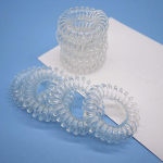 Kvaliteetsed Hair Scrunchie l&auml;bipaistvad telefonitraadist elastsed juuksepaelad lastele peakatted 1PC