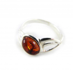 Bague Argent 'Inspiration' Ambre 52 pruun