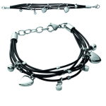 Les Tr&eacute;sors De Lily [L0445] -  Love  must h&otilde;bedane terasest k&auml;ev&otilde;ru - s&uuml;damed 15x11 mm must