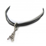 Les Tr&eacute;sors De Lily [N1767] - Bracelet cr&eacute;ateur 'Tour Eiffel' noir argent&eacute; must