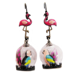 Les Tr&eacute;sors De Lily [Q5823] - Disainliiprid 'Lilipoupettes' (papagoi flamingo) mitmev&auml;rviline roosa - 60x20 mm Heleroosa