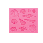 1 tk DIY Lovely Shell merit&auml;he meri Silikoonvorm Fondant Cake Seep Hallitus Kook &Scaron;okolaad roosa