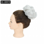 Juuksepikendused Elastne Chignon S&uuml;nteetilised Scrunchies Lokkis Bun Juuksed Updo Donut V&otilde;ltsjuukse Juuste Naistele