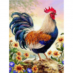 DIY 5D teemantmaaling kukk kana kana t&auml;isring mosaiik teemanttikandid ristpistes 20X30CM punane
