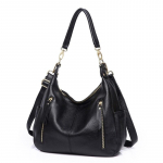 Zency Soft ehtsast nahast k&auml;ekott Kvaliteetne suure mahutavusega naiste Hobos &otilde;lakotid Elegantsed klassikalised naiste Crossbody kotid must
