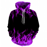 Uus v&auml;rviline Flame Hoodie 3D digitaalse printimisega kapuutsiga pulloverid s&uuml;gis- ja talvine unisex kapuutsiga topsid Naljakad mustad kapuutsid Suures suuruses M helelilla v&auml;rv