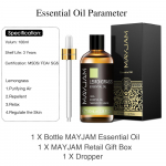 MAYJAM 100 ml vanilje lavendli eukal&uuml;pti puhas taimeekstrakti eeterlik &otilde;li &otilde;huv&auml;rske difuusori steriliseerimiseks, tugevdab immuunsust spaa massaaži&otilde;li Lemongrass