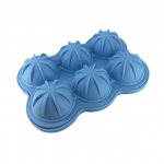 6 auguga j&auml;&auml;palli vorm, silikoonist j&auml;&auml;kuubikualuse vorm mittekleepuv &uuml;mmargune j&auml;&auml;tegemise vorm koogileiva tarretise valmistamisele