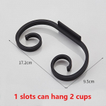 Veiniklaasihoidik Seinale kinnitatav nagi pokaali riidepuu majapidamises kasutatav alumiiniumsulamist k&ouml;&ouml;gihoidik 1 Slots