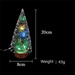 LED-valgusti mini kunstliku j&otilde;ulupuu kaunistuste festivali lauaplaat Miniatuurne Snow Frost j&otilde;ulupuu kaunistus 20 cm
