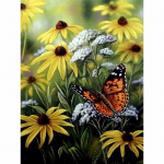 5D DIY Teemantmaaling V&auml;rsked lilled Veised Teemanttikandid Liblikad Ristpistes T&auml;is&uuml;mmargune puur Kodukaunistuse kingitus Full Round 15x20CM